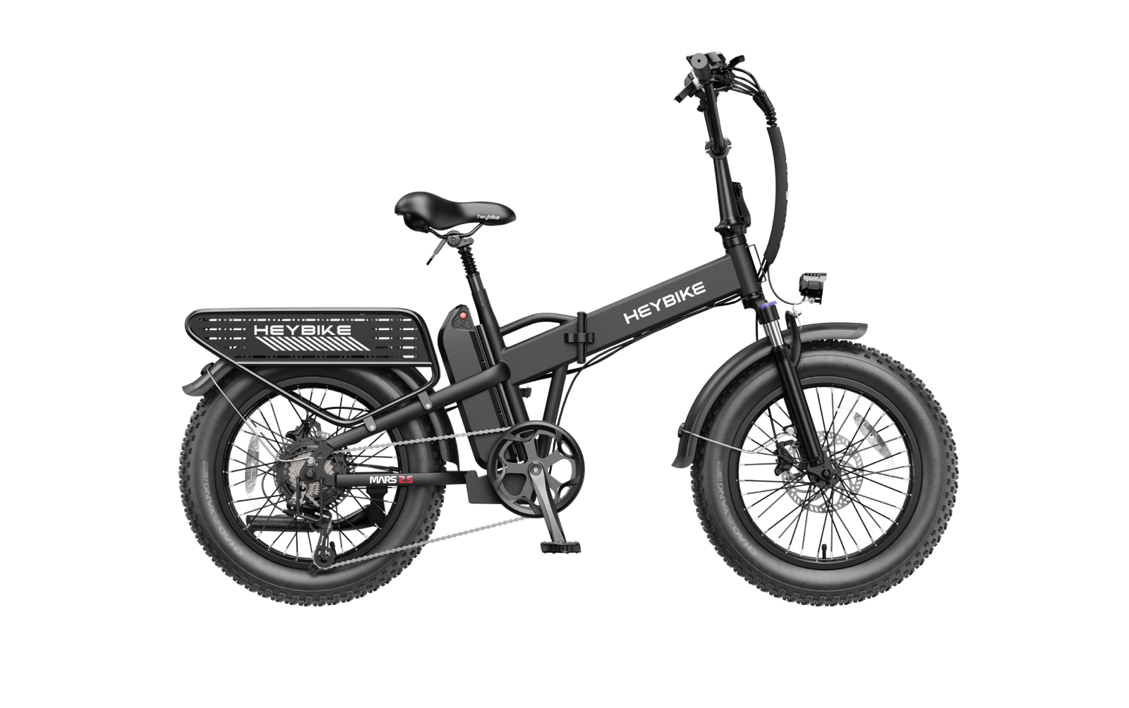 Heybike Mars 2.5 folding fat-tire electric bike in black